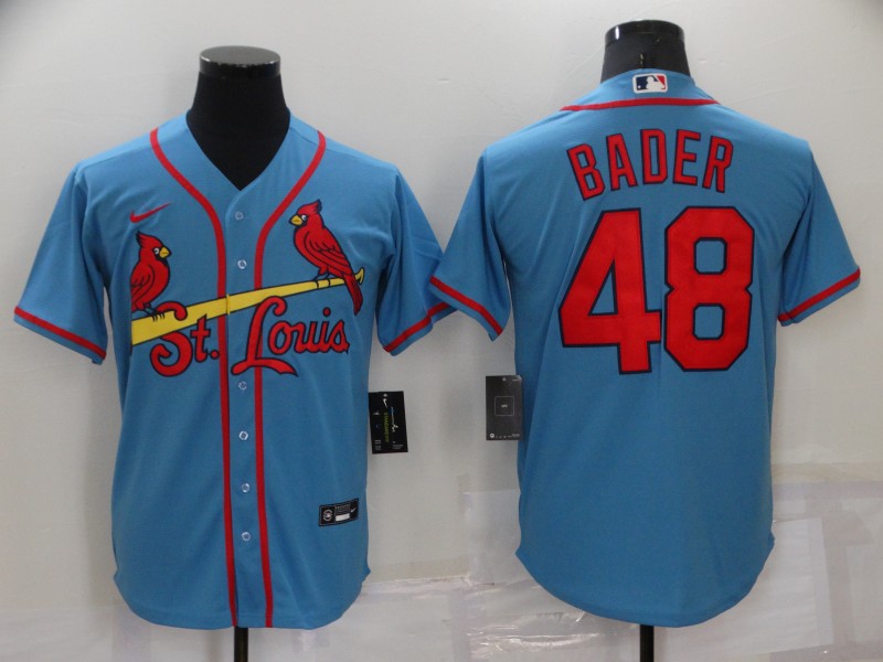 Men's St. Louis Cardinals Harrison Bader #48 Blue Baseball Jersey